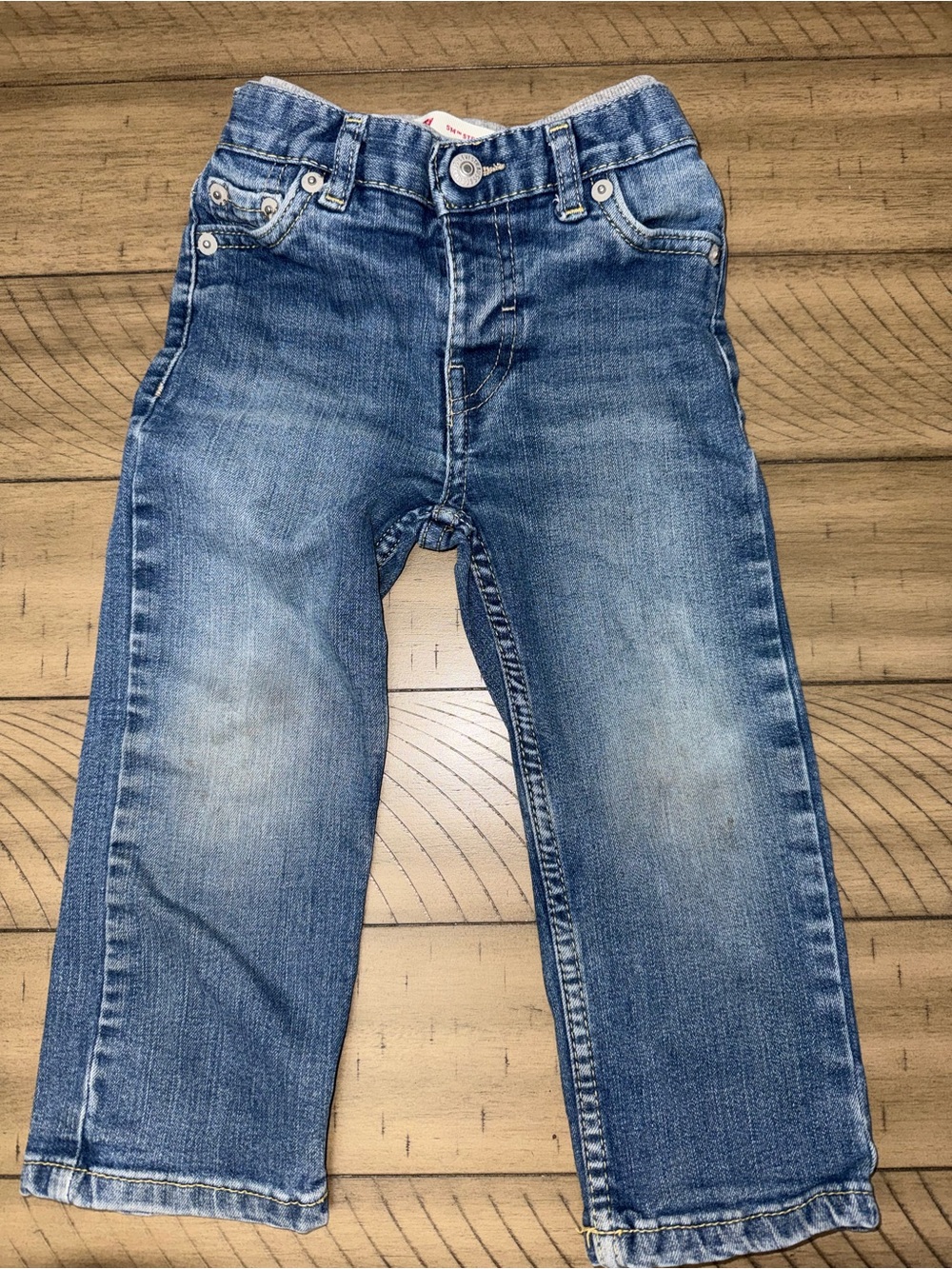 Kids Blue Denim Jeans with Washed Finish